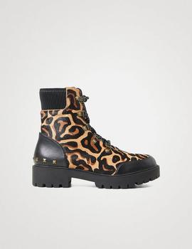 Bota Desigual Biker Leopard camel