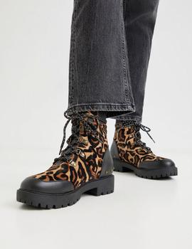 Bota Desigual Biker Leopard camel