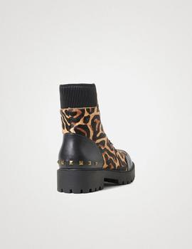 Bota Desigual Biker Leopard camel