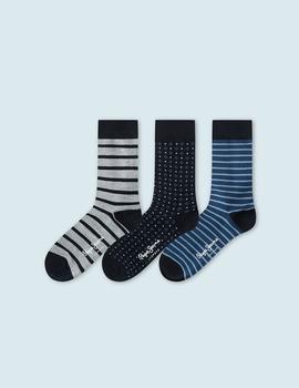 Pack 3 pares calcetines Pepe Jeans Audley multi