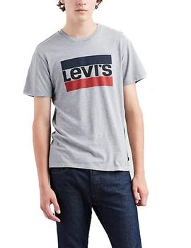 Camiseta Levis logo gris