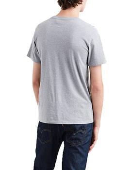 Camiseta Levis logo gris