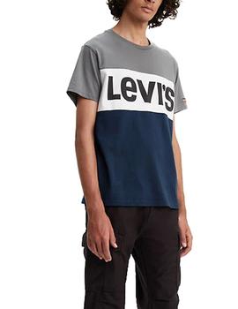 Camiseta Levis Colorblock gris