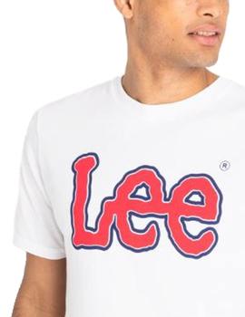 Camiseta Lee logo blanco