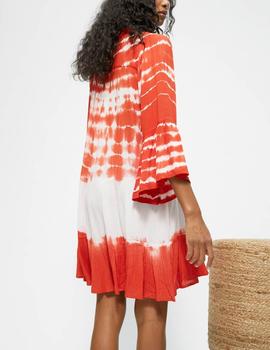 Kaftan Lola Casademunt tie-dye rojo