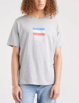 Camiseta Levis relaxed logo gris