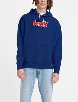 Sudadera Levis logo relaxed azul