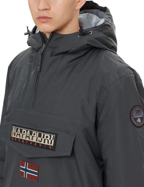 Napapijri Rainforest Winter - Chaqueta impermeable para hombre, color gris  oscuro, color liso, Gris oscuro Sólido