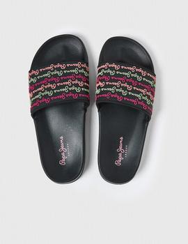 Chanclas Pepe Jeans Slide Colors negro