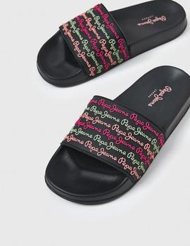 Chanclas Pepe Jeans Slide Colors negro