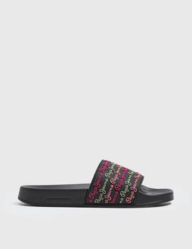 Chanclas Pepe Jeans Slide Colors negro