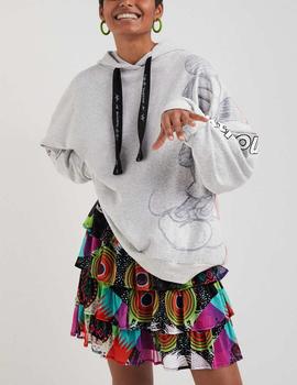Sudadera Desigual Mickey oversize gris