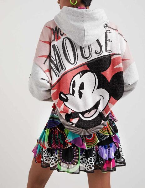 Sudadera Desigual Mickey oversize gris