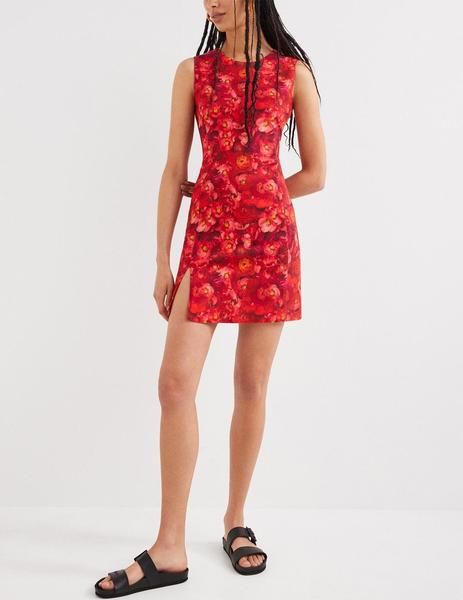 Vestido Desigual Amapola Rojo Mujer