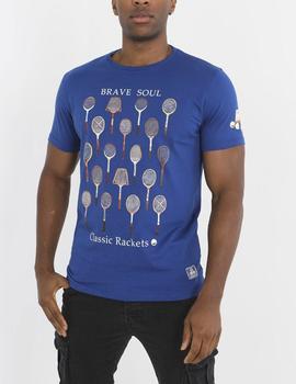 Camiseta Brave Soul raquetas azul