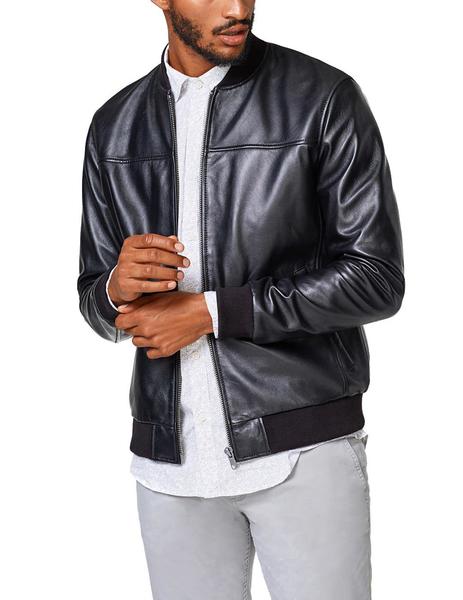 Esprit bomber piel negro