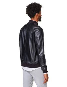 Cazadora Esprit bomber piel negro