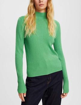 Jersey Esprit cuello alto verde