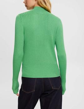 Jersey Esprit cuello alto verde