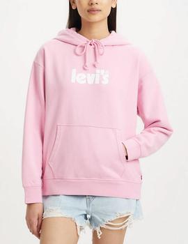 Sudadera Levis logo rosa