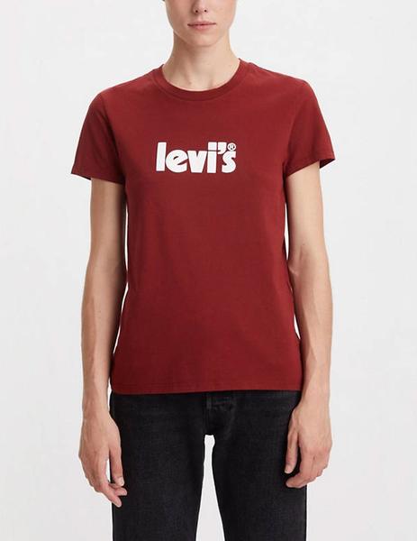 Camiseta Levis logo granate