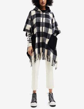 Poncho Desigual Zippe negro