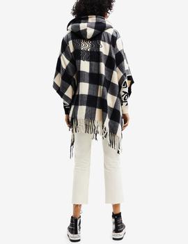 Poncho Desigual Zippe negro