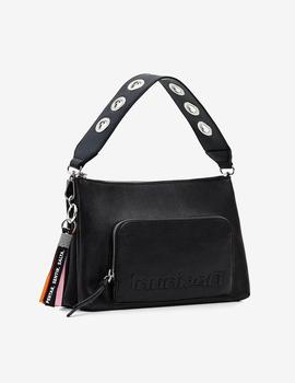 Bandolera Desigual Half Logo negro