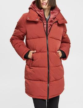 Chaqueta Esprit acolchada terracota