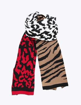 Bufanda Lola Casademunt animal print tricolor