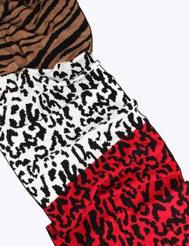 Bufanda Lola Casademunt animal print tricolor