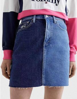 Falda vaquera Tommy Jeans Mom azul