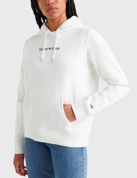 Sudadera Tommy Jeans logo blanco