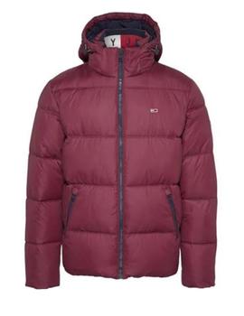 Cazadora Tommy Jeans Essential Hood Puffa granate