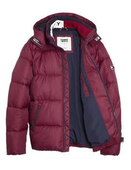 Cazadora Tommy Jeans Essential Hood Puffa granate