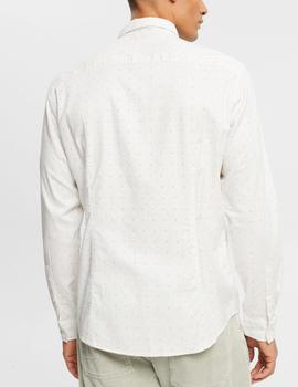 Camisa Esprit microestampada blanco