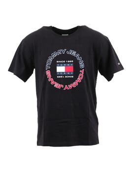 Camiseta Tommy Jeans logo circular negro