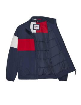 Cazadora Tommy Jeans colorblock marino