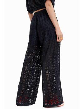 Pantalón Desigual Newcastle encaje negro