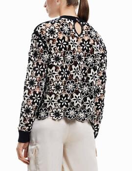 Jersey Desigual Anisa crochet flores