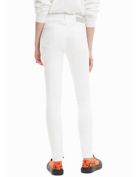 Pantalón vaquero Desigual Lia skinny blanco
