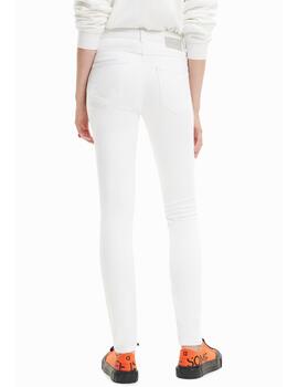 Pantalón vaquero Desigual Lia skinny blanco