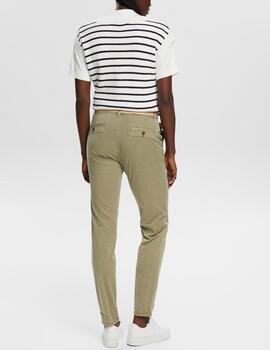 Pantalón chino Esprit cropped khaki