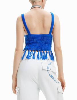 Top Desigual Loro azulón