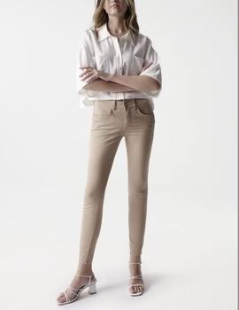 Pantalón vaquero Salsa Push In Secret skinny beige