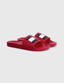 Chanclas Tommy Jeans logo rojo