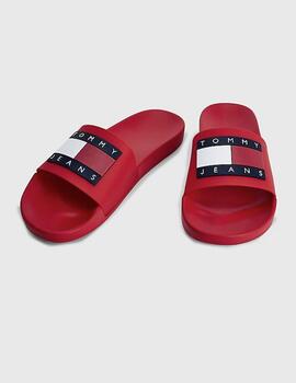 Chanclas Tommy Jeans logo rojo