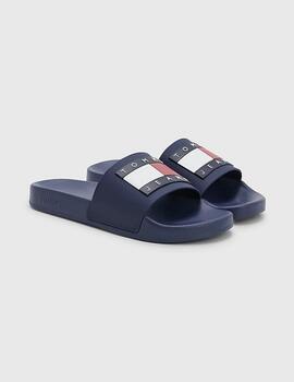 Chanclas Tommy Jeans logo marino