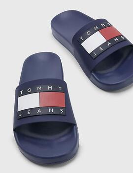 Chanclas Tommy Jeans logo marino