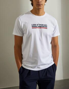 Camiseta Lion of Porches logo blanco